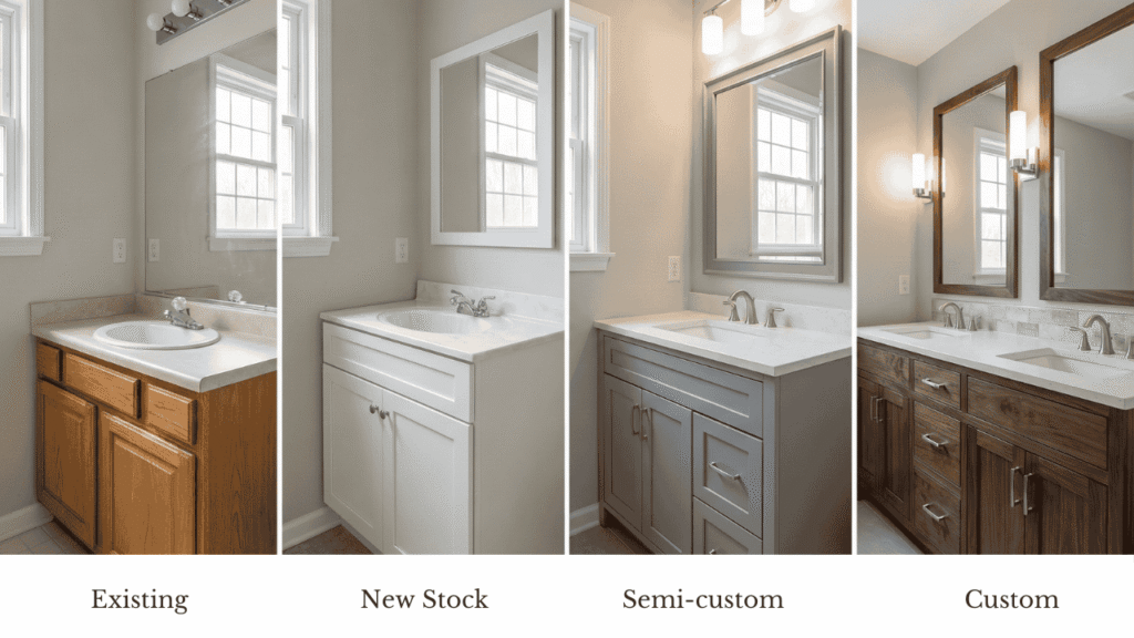 four types of bathroom vanity options